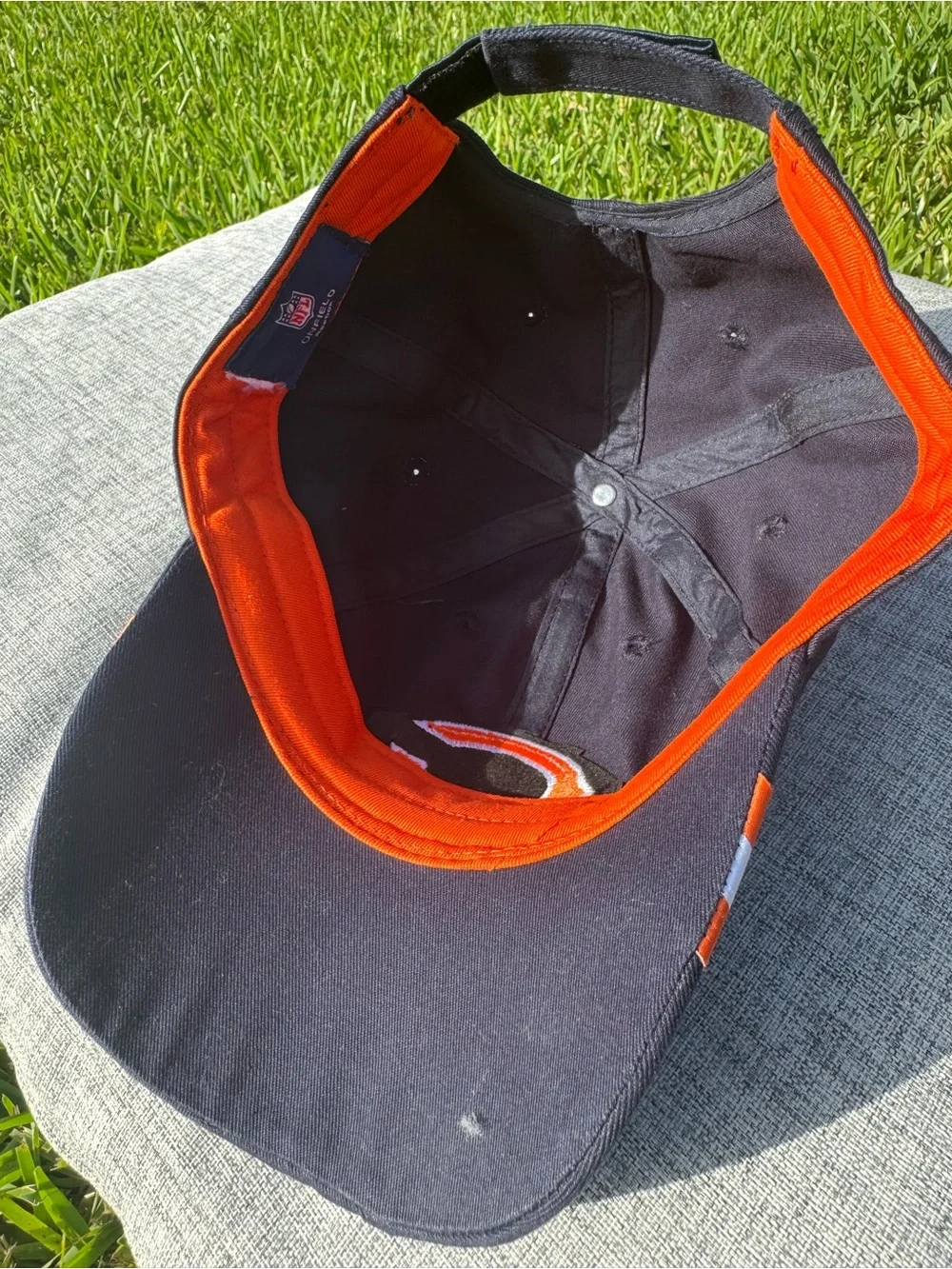 Reebok Navy and Orange Chicago 'C' Logo Baseball Hat